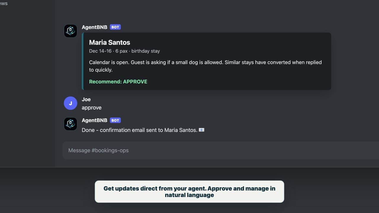 AI Hospitality Agent screenshot from AgentBNB